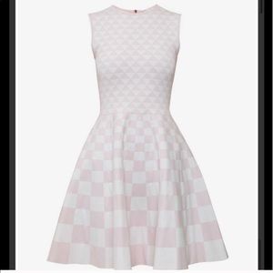COPY - Ted Baker London Pink and White Skater Dress